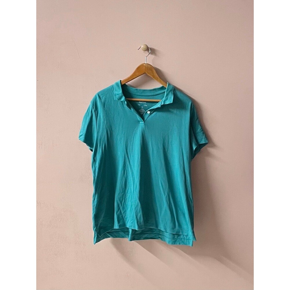 Croft & Barrow The Classic Polo Aqua Polo Shirt Size XXL